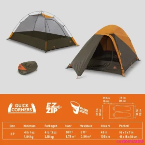 2P or 4P Backpacking Tent